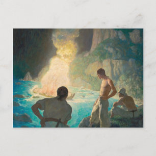 The Burning of the Bounty, 1940 by N. C. Wyeth Postkarte
