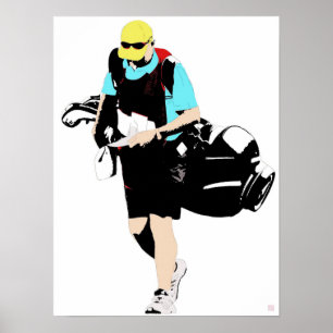 The Caddie - Original Golf Art Print Poster