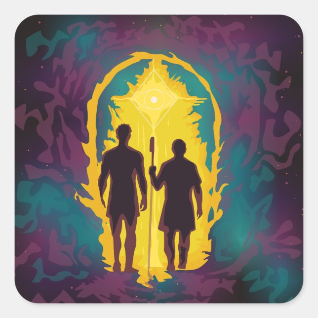 The Call of the Arcane Path Quadratischer Aufkleber (Vorderseite)