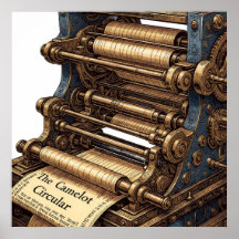 The Camelot Circular: Intricate Printing Press