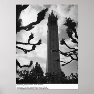 The Campanile, UC Berkeley, 1965 Poster