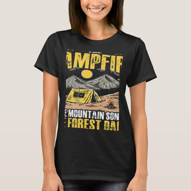 The Campfire Forest Camp Travel Hiking Camper Camp T-Shirt (Vorderseite)