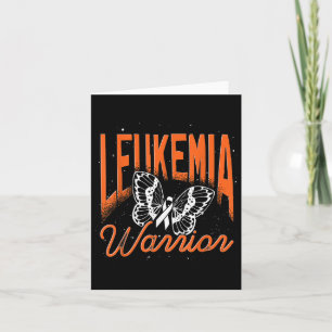 The Cancer Warrior Orange Ribbon Butterfly Leukemi Karte