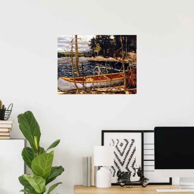 The Canoe, schöne Kunst von Tom Thomson, Poster (Heimbüro)