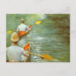 The Canoes, Perissoires by Gustave Caillebotte Postkarte
