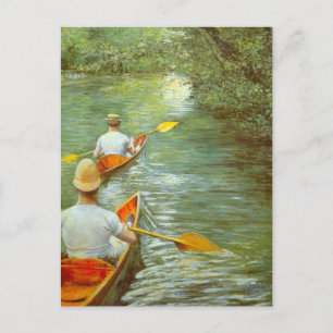 The Canoes, Perissoires by Gustave Caillebotte Postkarte