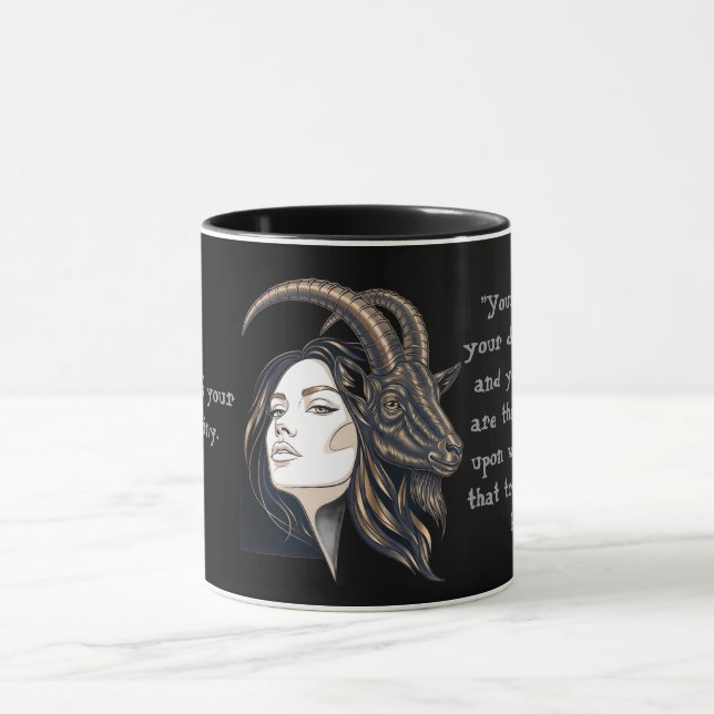 The Capricorn Lady: Luxury Two-Tone Mug Tasse (Zentrum)