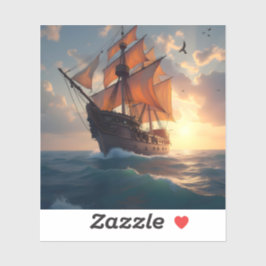 The Captain's Pride - Square Vinyl Aufkleber