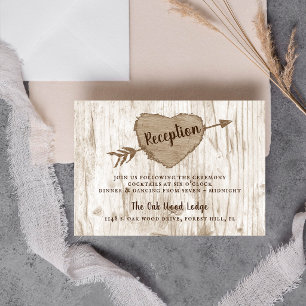 The Carved Heart Tree Wedding Collection Empfang Begleitkarte