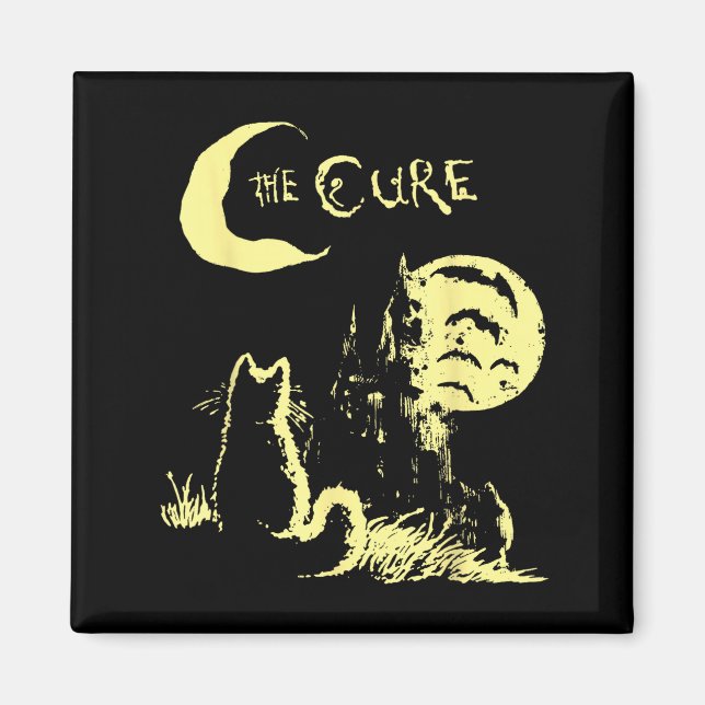 The Cat Gothic Retro Cat Lover Men Women Kids  Magnet (Vorne)