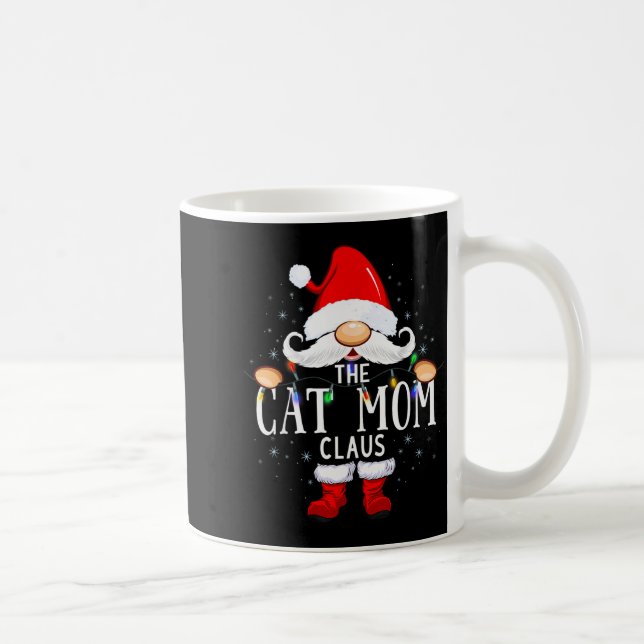 The Cat Mom Claus Christmas Matching Pajama Men Wo Kaffeetasse (Rechts)