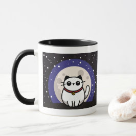The Cat on the Moon Mug Tasse