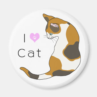 The cat which turns around　(tortoise-shell cat) magnet