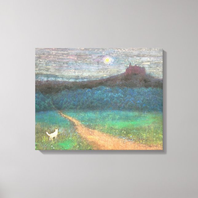 The Cat's Midnight Journey Leinwanddruck (Vorderseite)
