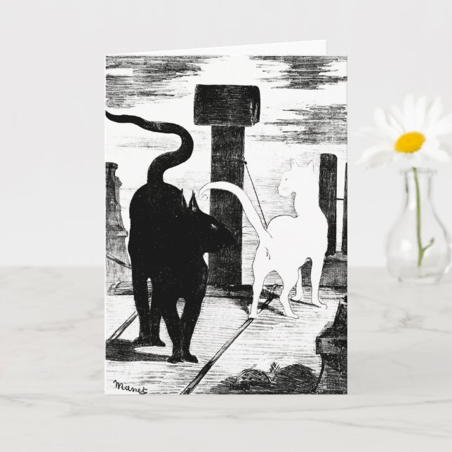 The Cats’ Rendezvous - Édouard Manet - Cat Art Karte (Kleine Pflanze)