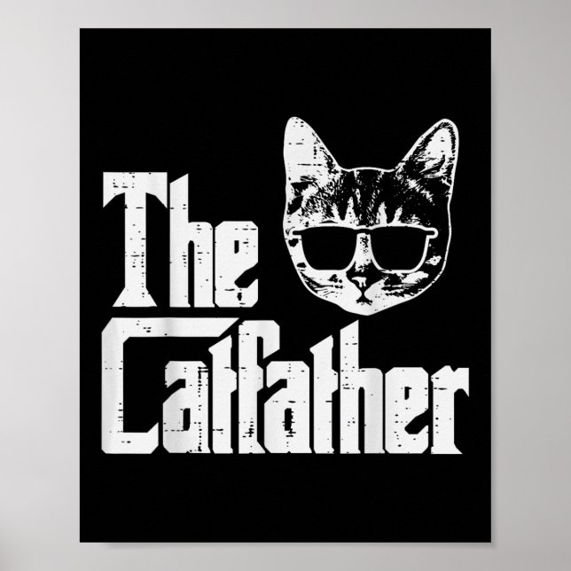 The Catvater Funny Cat Vater Vathers Day Movie Puf Poster (Vorne)