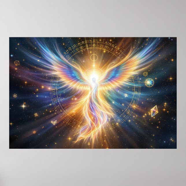 The Celestial Phoenix: Guardian of Ancient Wisdom Poster (Vorne)