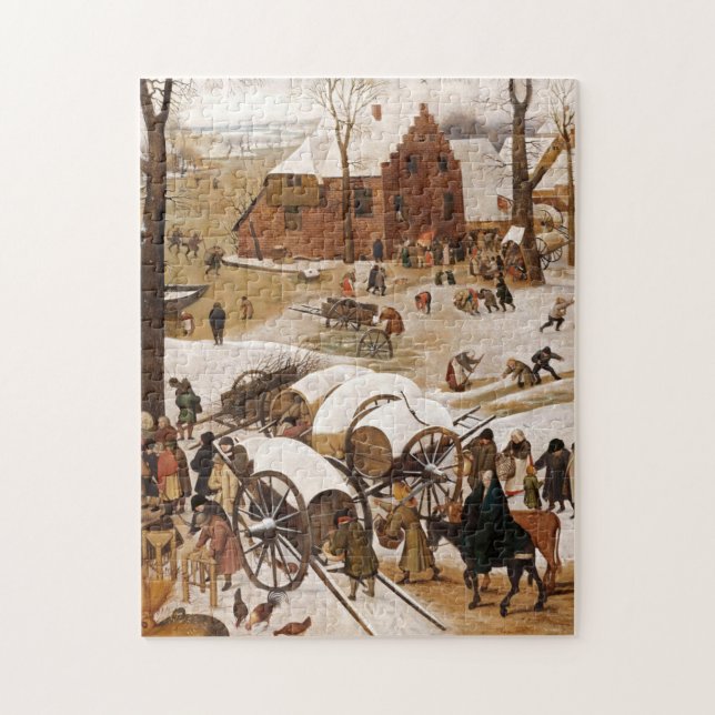 The Census At Bethlehem Pieter Bruegel Puzzle (Vertikal)