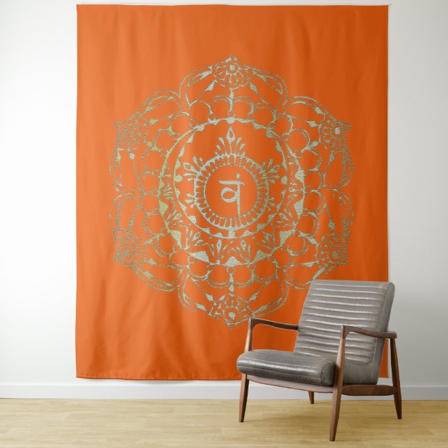 The Chakras Svaddhistana - Tapestry Wandteppich (Beispiel)
