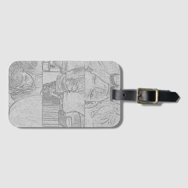 The Challengers Art and Tashi (Light Gray) Gepäckanhänger (Vorderseite (Horizontal))