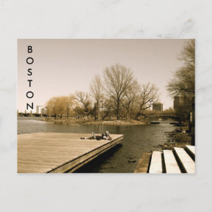 The Charles River Esplanade (sepia) Postkarte