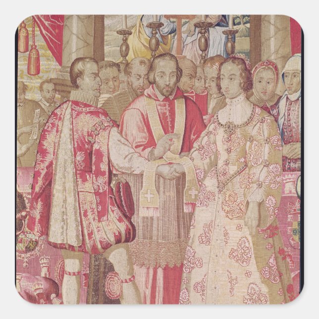 The Charles V Tapestry Quadratischer Aufkleber (Vorderseite)