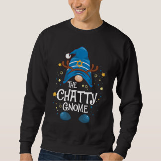 The Chatty Gnome  Hanukkah Matching Family Pajama Sweatshirt