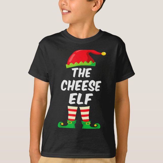 The Cheese Elf Family Matching Funny Christmas Cos T-Shirt (Vorderseite)
