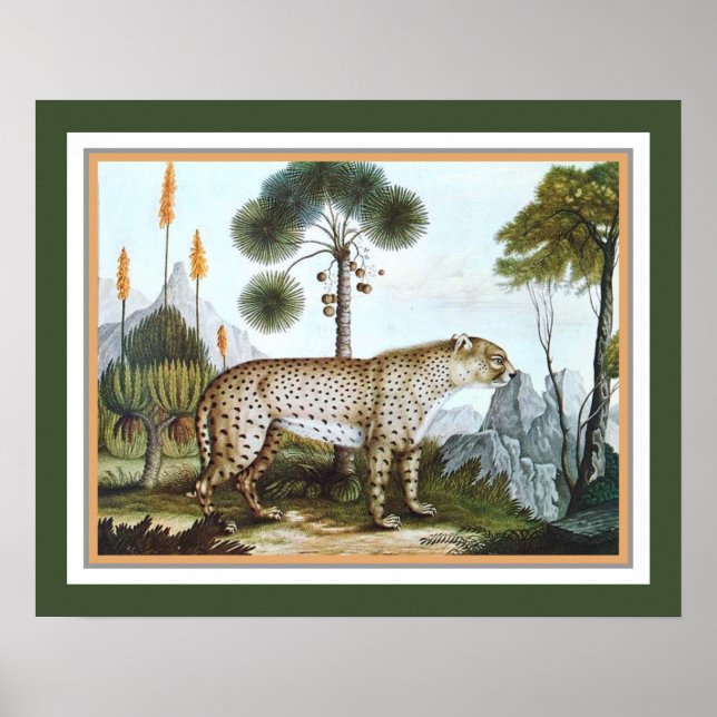 "The Cheetah" 1886 von Aloys Zotl Poster (Vorne)
