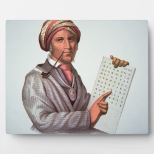 The Cherokee Scholar, Sequoyah (1776-1843) (Farbe Fotoplatte