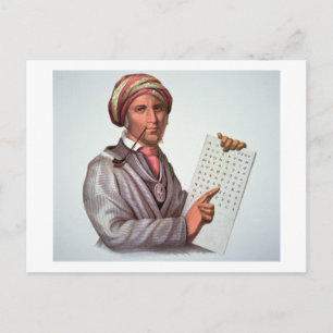 The Cherokee Scholar, Sequoyah (1776-1843) (Farbe Postkarte