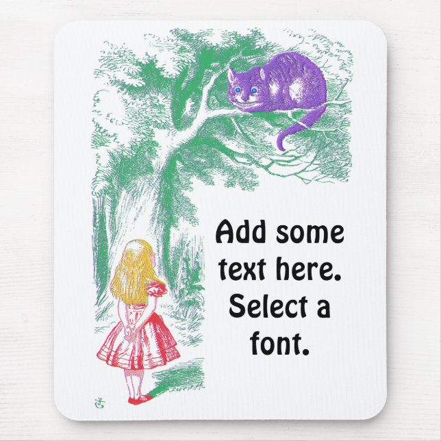 "The Cheshire Cat" von "Alice im Wunderland" Mousepad (Vorne)