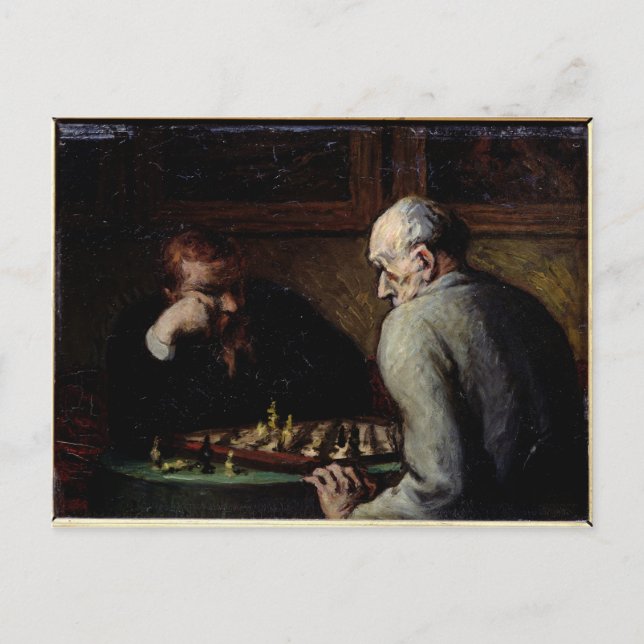 The Chess Players, c.1863-67 Postkarte (Vorderseite)