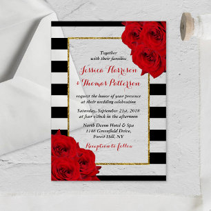 The Chic Modern Luxe Wedding Collection - Rote Ros Acryleinladungen