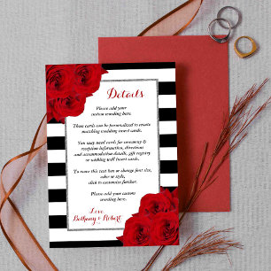 The Chic Modern Luxe Wedding Collection - Rote Ros Begleitkarte