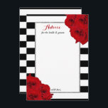 The Chic Modern Luxe Wedding Collection - Rote Ros Hinweiskarte<br><div class="desc">Feiern Sie stilvoll mit diesen schicken Ratenkarten. Das schlichte, aber stilvolle Design ermöglicht es Ihren Gästen, sich einen Ratschlag zu schreiben, damit Sie in den nächsten Jahren behalten und lesen können. Die Formulierung ist leicht zu personalisieren, sodass diese Karten schnell in Ratenkarten für Brautpartys, Verlobungen, Jubiläen, Abschlüsse und viele andere...</div>
