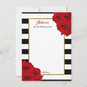 The Chic Modern Luxe Wedding Collection - Rote Ros Hinweiskarte
