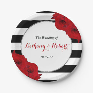The Chic Modern Luxe Wedding Collection - Rote Ros Pappteller