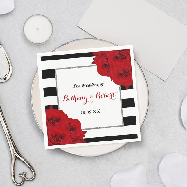 The Chic Modern Luxe Wedding Collection - Rote Ros Serviette (Von Creator hochgeladen)