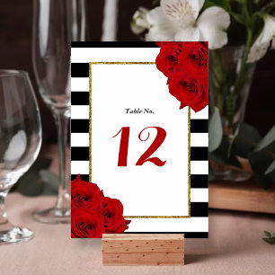 The Chic Modern Luxe Wedding Collection - Rote Ros Tischnummer