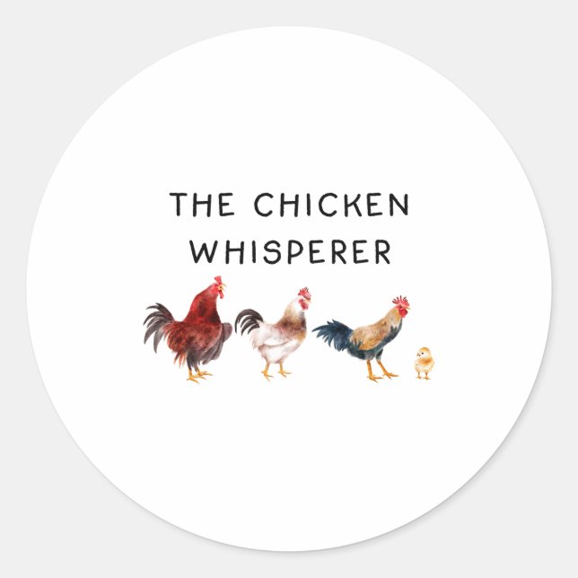 The Chicken Whisperer Funny  Runder Aufkleber (Vorderseite)