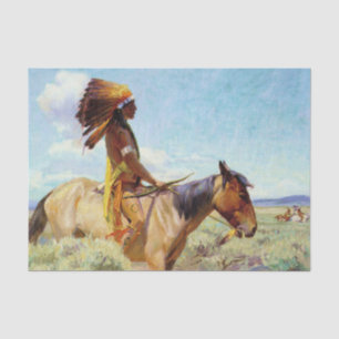 "The Chief" Western Art von W. Herbert Dunton Seidenpapier