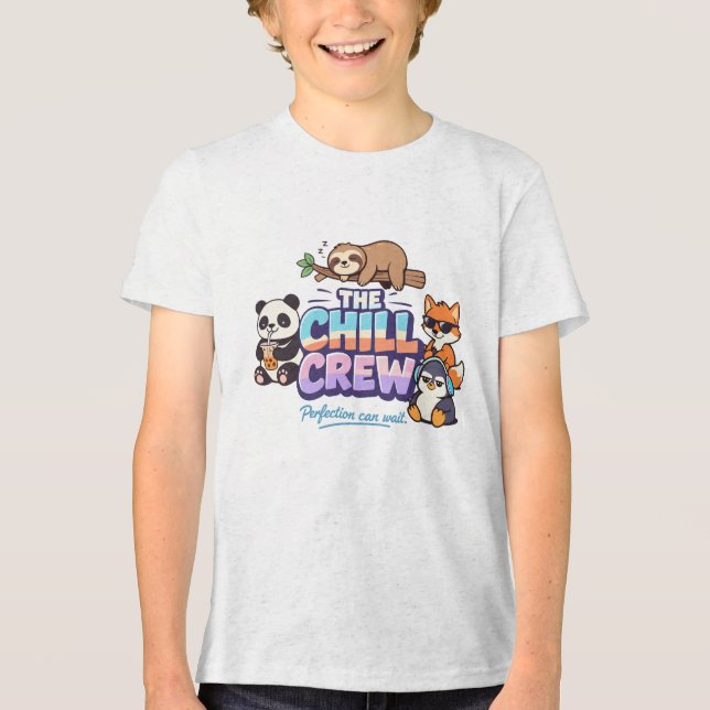 The Chill Crew – Perfektion kann warten Tri-Blend Shirt (Vorderseite)