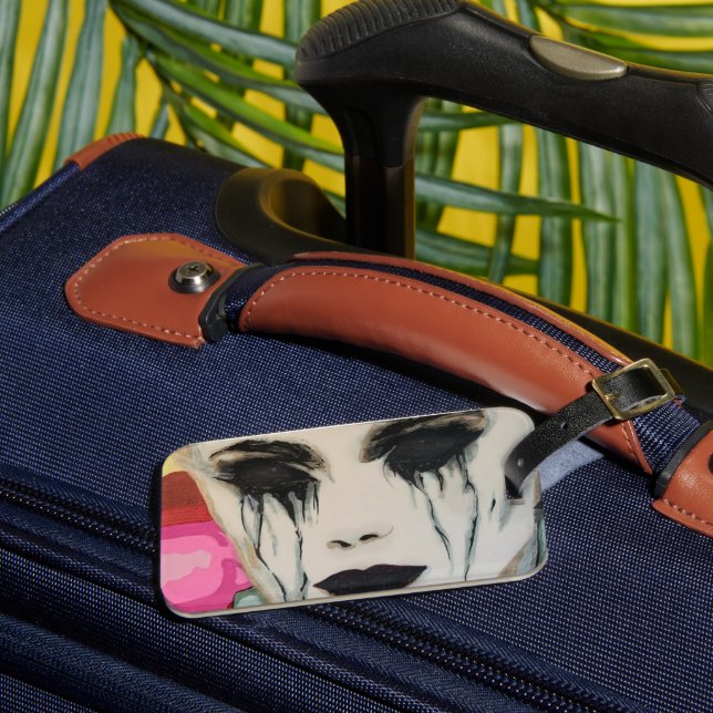 "The Chill" Gemälde auf einem Gepäckanhänger (Vorderseite Insitu 3)