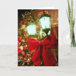 "The Christmas Street Lamp" Weihnachtskarte - Leer Feiertagskarte