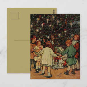 The Christmas Tree Children Clara Burd Vintage Kun Postkarte