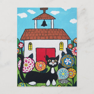 The Church Guardians Cat and Mouse Postcard Postkarte