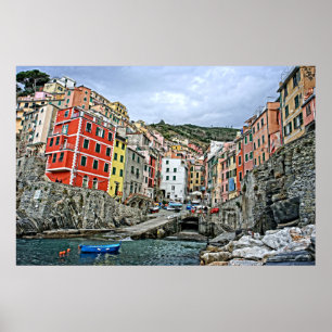 The Cinque Terre - Riomaggiore, Italien 24x36 Poster