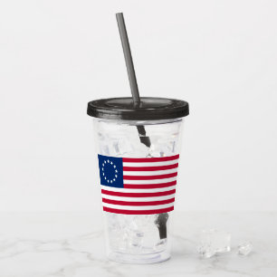 The Circle of Stars, American Flag by Betsy Ross Acryltrinkbecher