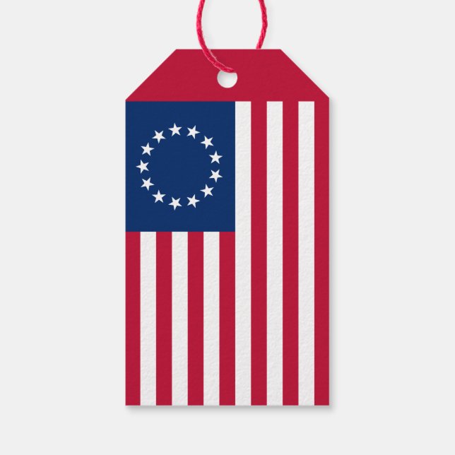 The Circle of Stars, American Flag by Betsy Ross Geschenkanhänger (Rückseite)